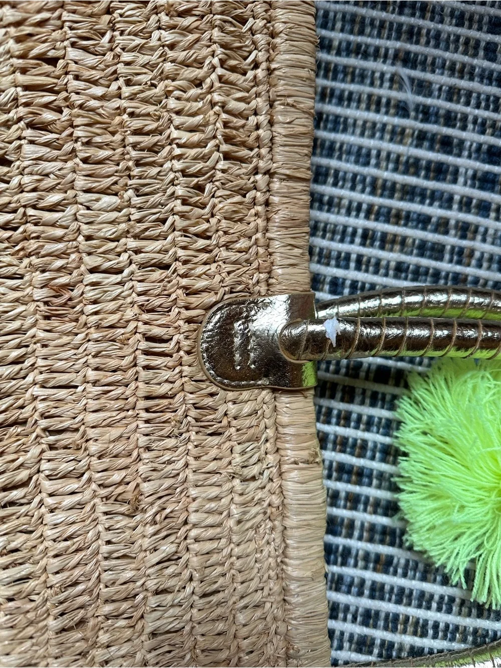 Lilly Pulitzer Riviera Straw Tote with Neon Tassel Charms